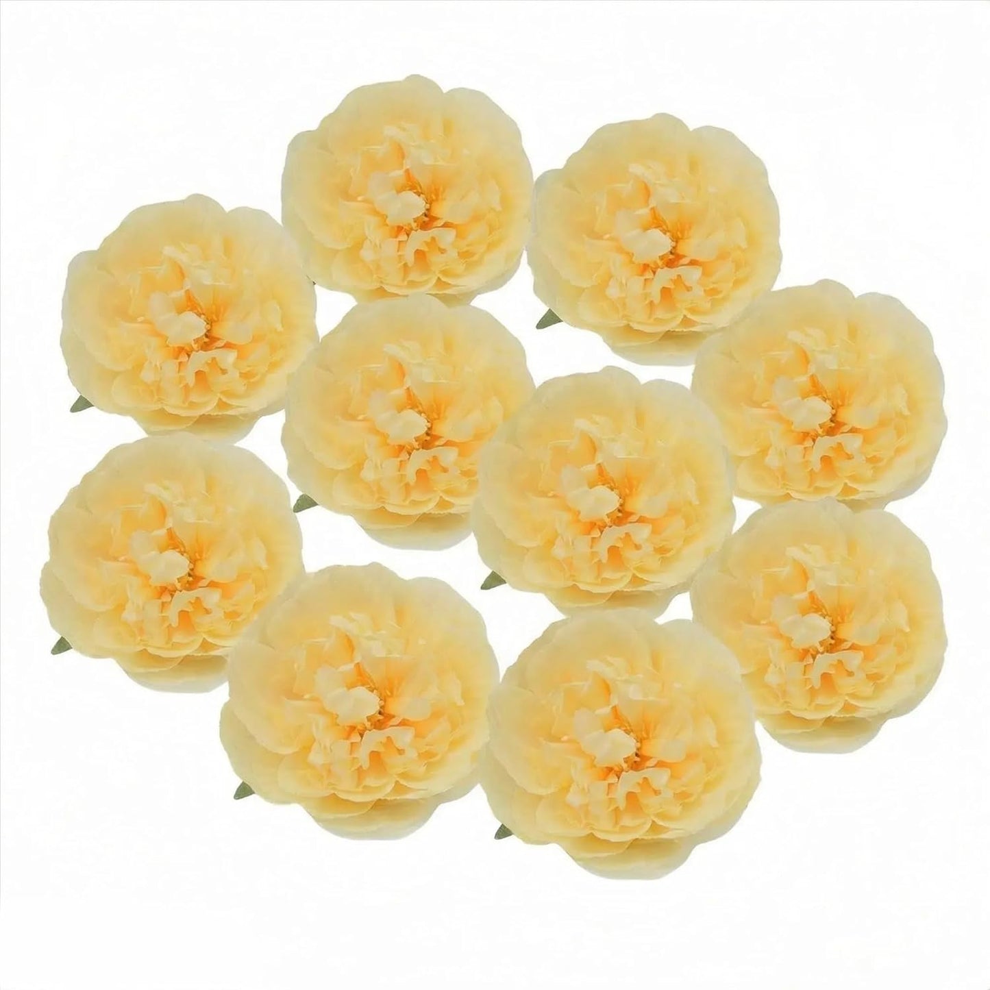 10PCS Light Yellow Artificial Peony Bouquet Highly Realistic Home Decor Floral Perfect for Mother's Day, Valentine's Day, Dining Table Accent Peony Bouquet Forever-Fresh Artificial Flowers