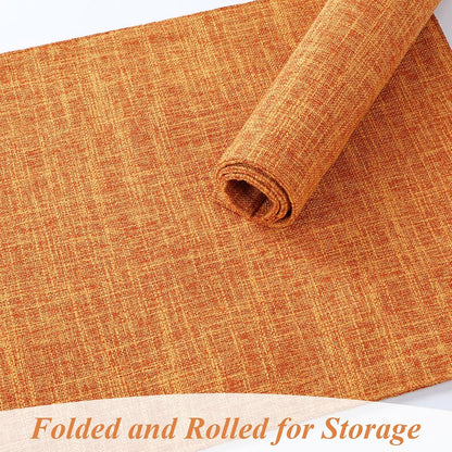 Woven Fabric Placemats Set of 4 Heat Resistant Place Mats Non Slip Washable Double Layer Cloth Placemats Reversible Table Mats Kitchen Dining Table Decor (4, Yellow)