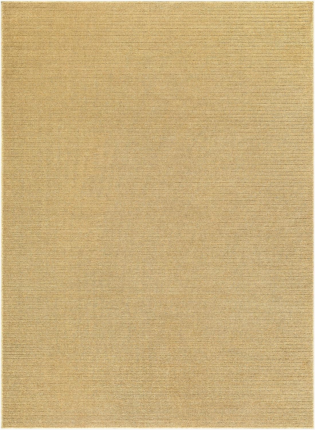 Levent Living Room, Bedroom Area Rug - Striped - Contemporary Modern Minimalist Transitional Tone - Mustard, Yellow, Tan, Neutral, Earth - 7'10" x 10'
