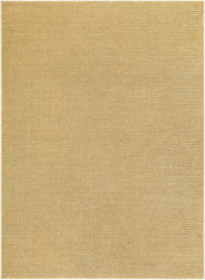 Levent Living Room, Bedroom Area Rug - Striped - Contemporary Modern Minimalist Transitional Tone - Mustard, Yellow, Tan, Neutral, Earth - 7'10" x 10'