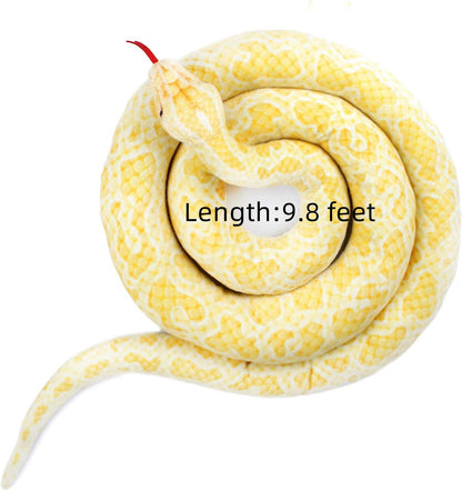 120 inch high Simulation Extra Long Snake, Soft Plush Toy, Snake Stuffed Animal, Large Stuffed Animal Toy, Children's Toy Gift (Yellow Snake)