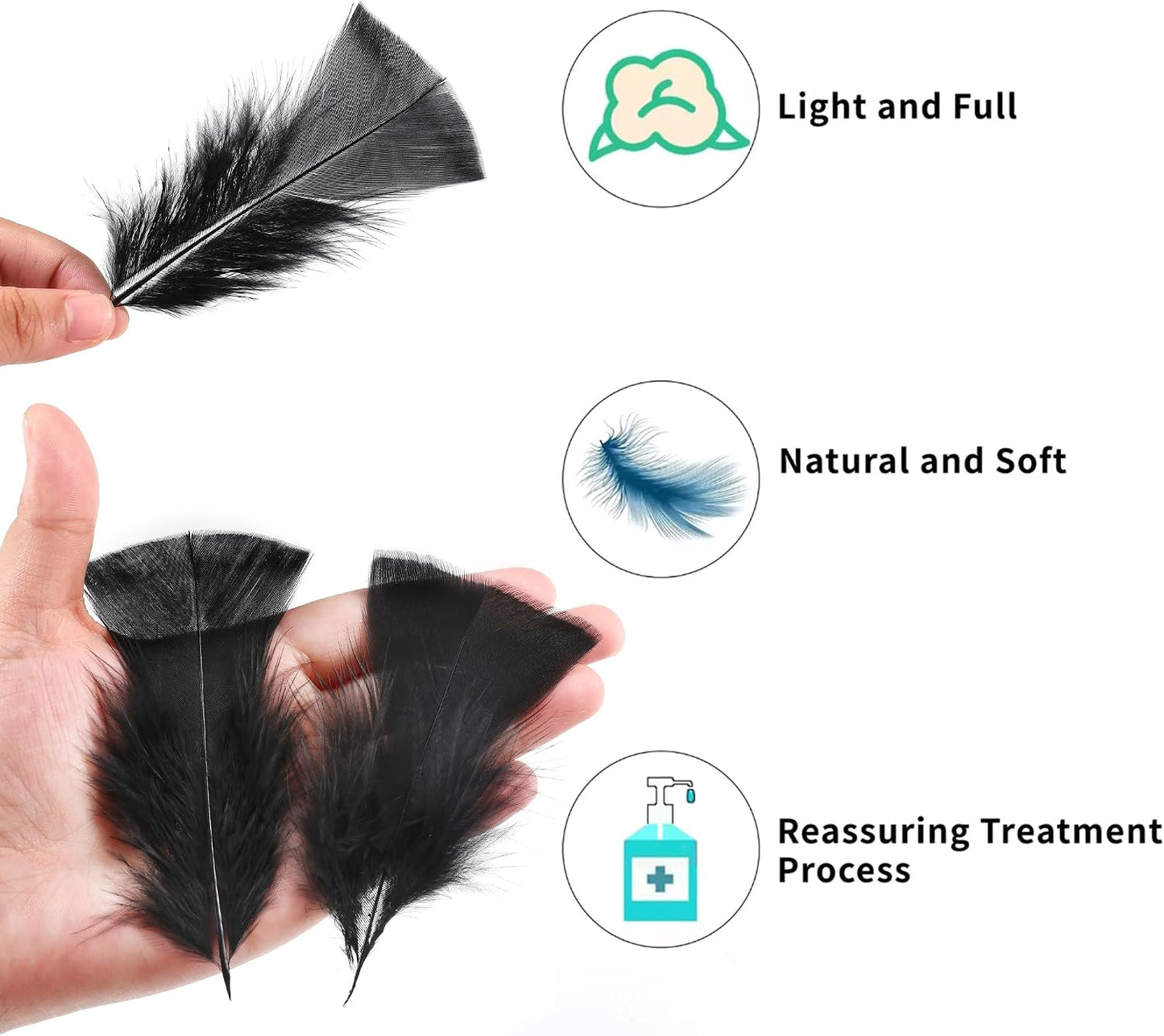 Yellow Turkey Craft Feathers Bulk for Crafts Supplies,300Pcs,3-5inch | Soft Natural Small Feathers for DIY School Crafts,Dream Catcher,Easter,Halloween,Thanksgiving Home Party and Costume Decor
