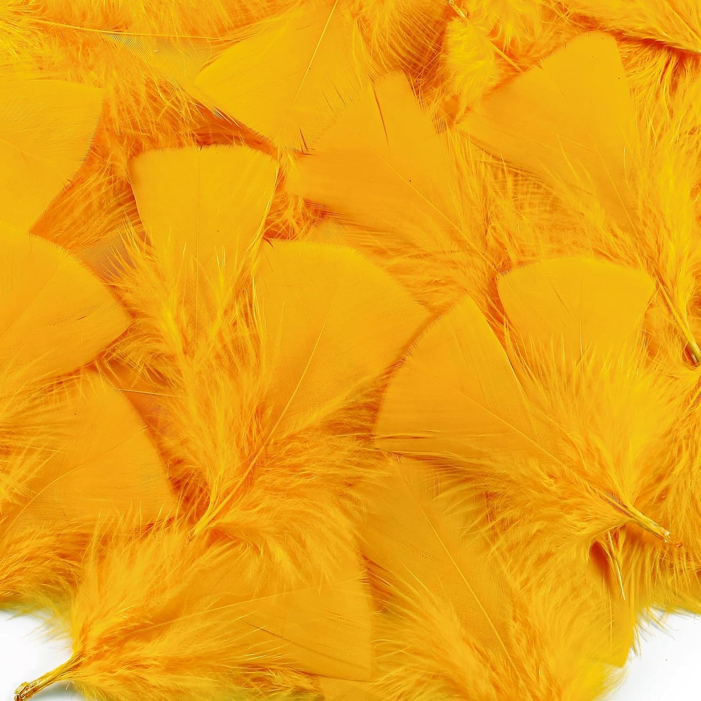 Yellow Turkey Craft Feathers Bulk for Crafts Supplies,300Pcs,3-5inch | Soft Natural Small Feathers for DIY School Crafts,Dream Catcher,Easter,Halloween,Thanksgiving Home Party and Costume Decor