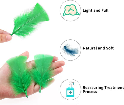 Yellow Turkey Craft Feathers Bulk for Crafts Supplies,300Pcs,3-5inch | Soft Natural Small Feathers for DIY School Crafts,Dream Catcher,Easter,Halloween,Thanksgiving Home Party and Costume Decor