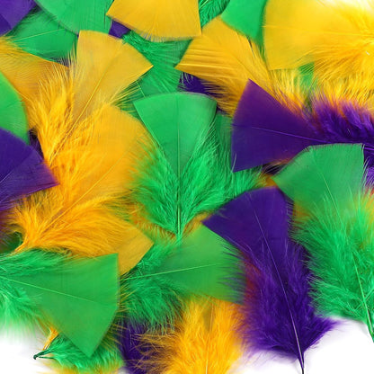 Yellow Turkey Craft Feathers Bulk for Crafts Supplies,300Pcs,3-5inch | Soft Natural Small Feathers for DIY School Crafts,Dream Catcher,Easter,Halloween,Thanksgiving Home Party and Costume Decor