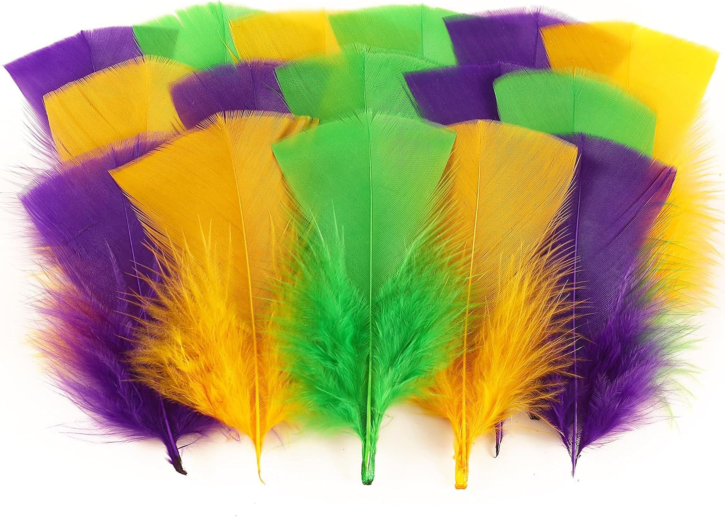 Yellow Turkey Craft Feathers Bulk for Crafts Supplies,300Pcs,3-5inch | Soft Natural Small Feathers for DIY School Crafts,Dream Catcher,Easter,Halloween,Thanksgiving Home Party and Costume Decor