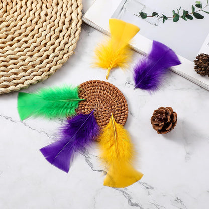 Yellow Turkey Craft Feathers Bulk for Crafts Supplies,300Pcs,3-5inch | Soft Natural Small Feathers for DIY School Crafts,Dream Catcher,Easter,Halloween,Thanksgiving Home Party and Costume Decor