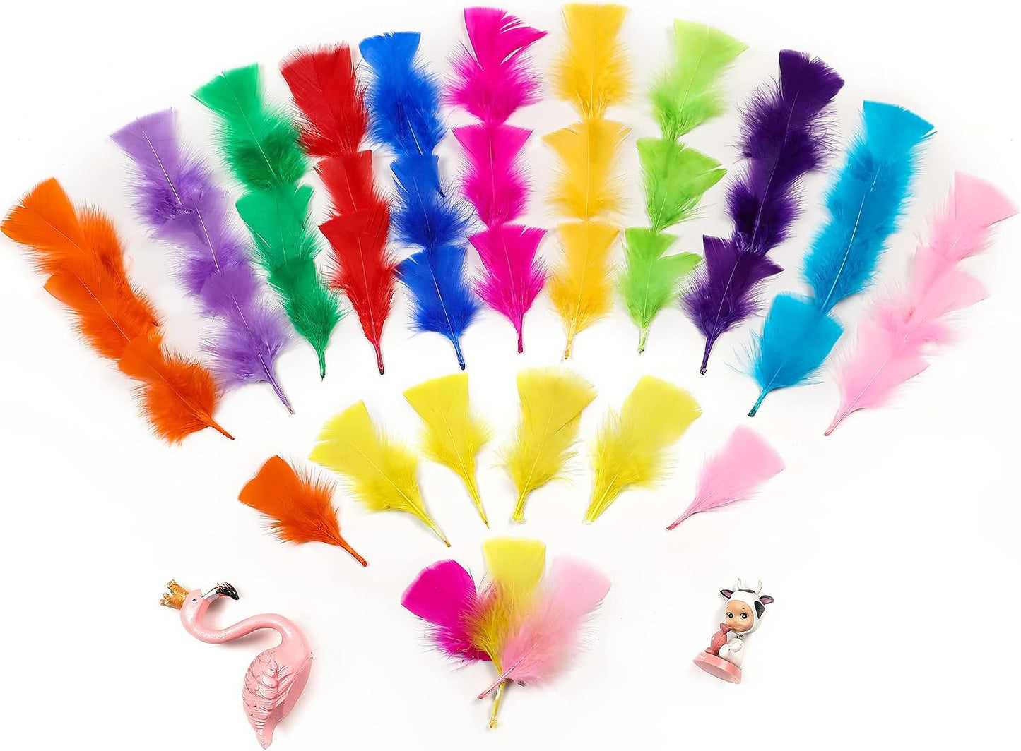 Yellow Turkey Craft Feathers Bulk for Crafts Supplies,300Pcs,3-5inch | Soft Natural Small Feathers for DIY School Crafts,Dream Catcher,Easter,Halloween,Thanksgiving Home Party and Costume Decor