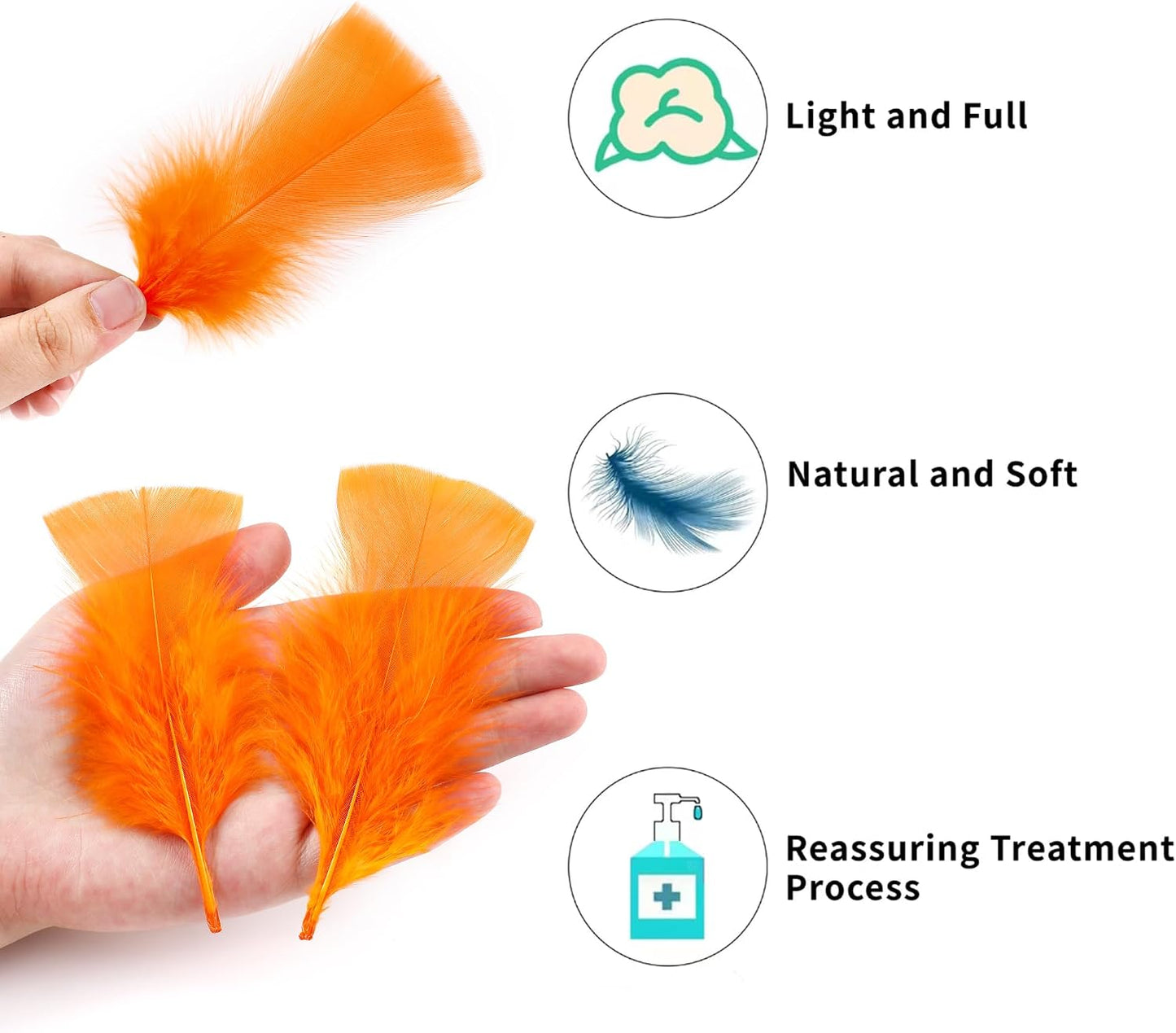 Yellow Turkey Craft Feathers Bulk for Crafts Supplies,300Pcs,3-5inch | Soft Natural Small Feathers for DIY School Crafts,Dream Catcher,Easter,Halloween,Thanksgiving Home Party and Costume Decor