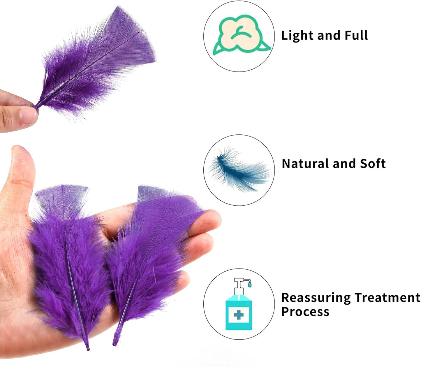 Yellow Turkey Craft Feathers Bulk for Crafts Supplies,300Pcs,3-5inch | Soft Natural Small Feathers for DIY School Crafts,Dream Catcher,Easter,Halloween,Thanksgiving Home Party and Costume Decor