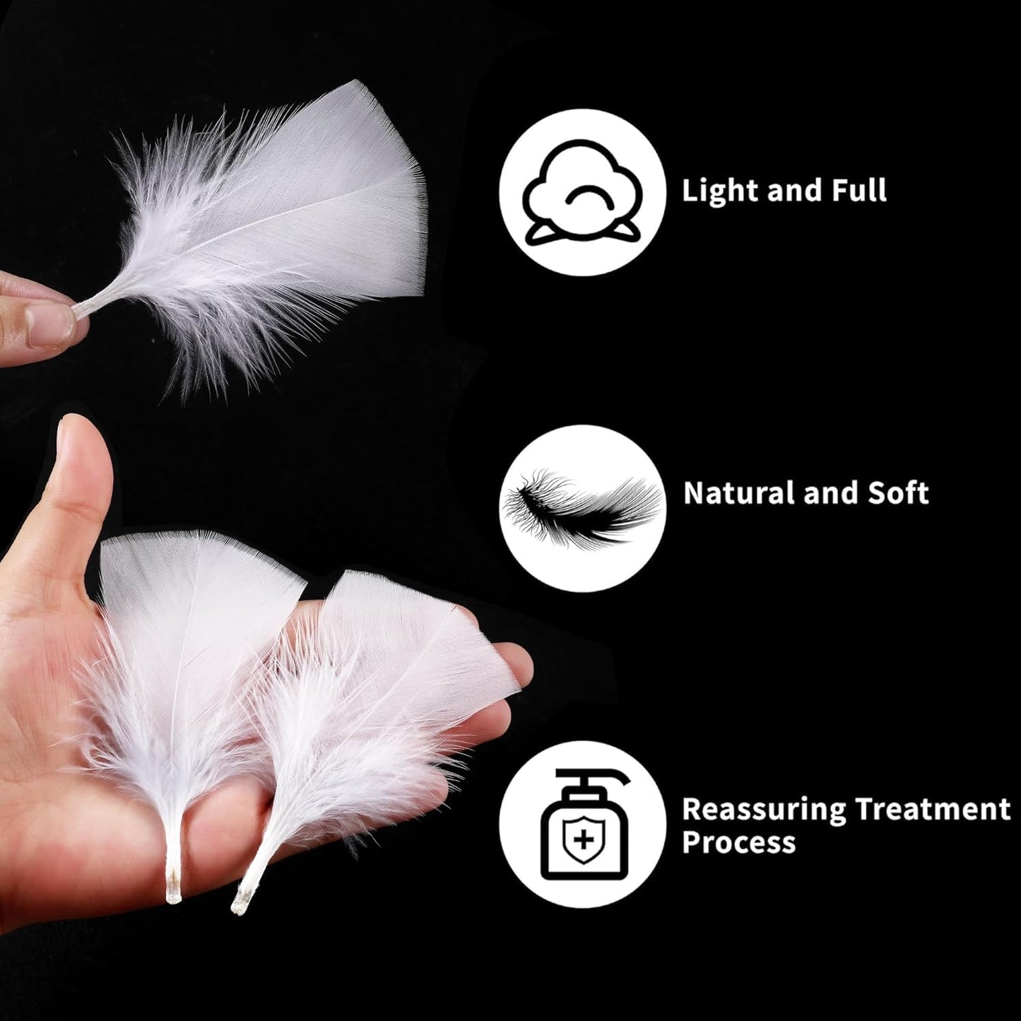 Yellow Turkey Craft Feathers Bulk for Crafts Supplies,300Pcs,3-5inch | Soft Natural Small Feathers for DIY School Crafts,Dream Catcher,Easter,Halloween,Thanksgiving Home Party and Costume Decor
