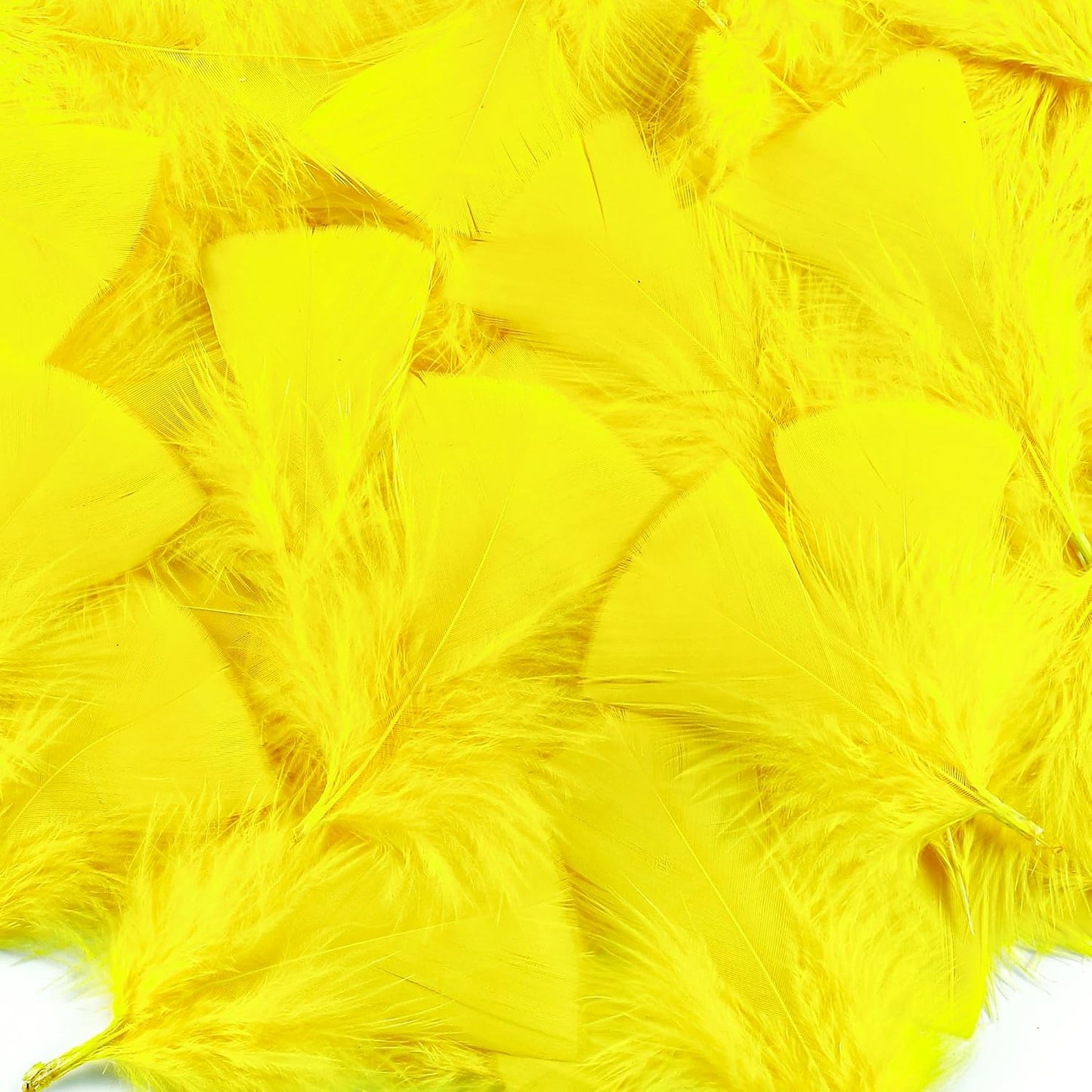 Yellow Turkey Craft Feathers Bulk for Crafts Supplies,300Pcs,3-5inch | Soft Natural Small Feathers for DIY School Crafts,Dream Catcher,Easter,Halloween,Thanksgiving Home Party and Costume Decor