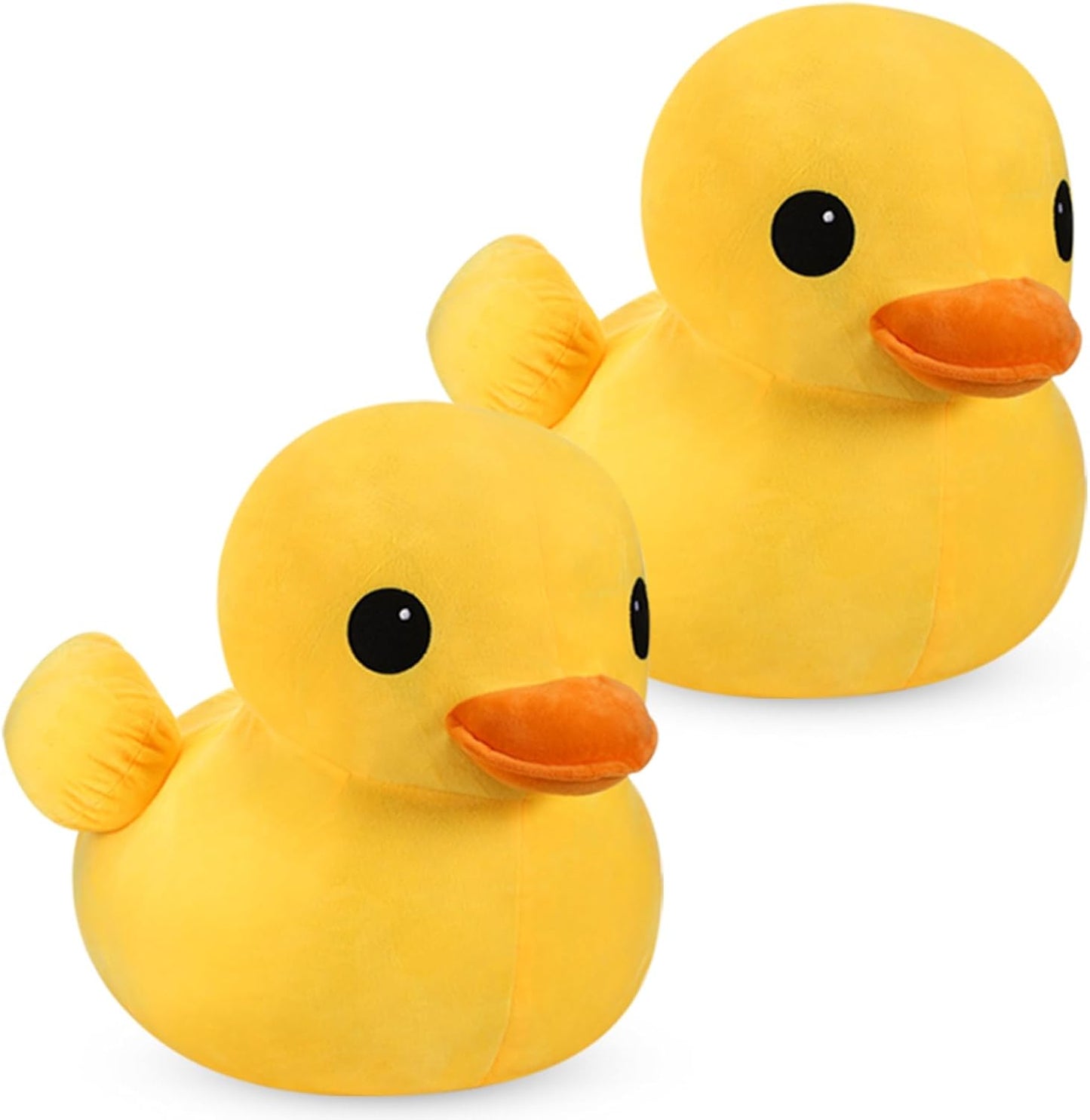 2 Pcs Giant Yellow Duck Stuffed Animal Large Duck Plush Toy Animal Stuffed Pillow for Kids Adults Birthday Gift Party Bedroom Sofa Decoration Huggable Cushion(7.9 Inch)