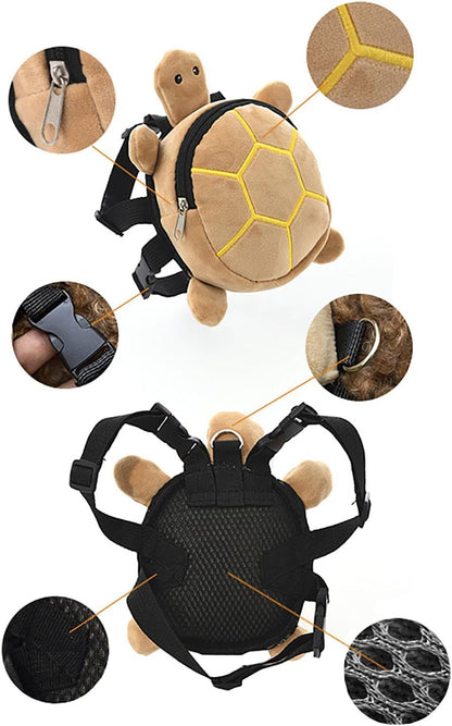 Dog Adjustable Backpack Harness with Leash Harness for Small Dogs | Cute Turtles Shape Bag Pet Carrier Backpacks for Hiking Training Daily Walking