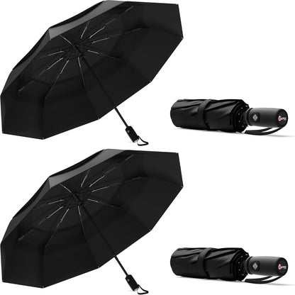 Repel Windproof Travel Umbrella - Compact & Withstands Winds up to 100MPH, Strongest Premium Auto Folding Umbrella for Rain and Sun - Durable, Light & Portable for Women & Men, Fits Backpack & Cars