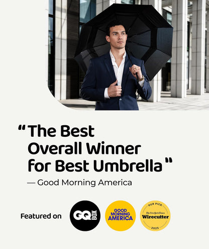 Repel Windproof Travel Umbrella - Compact & Withstands Winds up to 100MPH, Strongest Premium Auto Folding Umbrella for Rain and Sun - Durable, Light & Portable for Women & Men, Fits Backpack & Cars