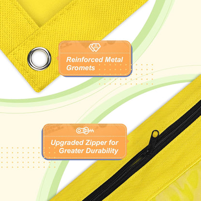 Pencil Pouch for 3 Ring Binder, Binder Pencil Pouch with Smooth Zipper, Clear Window Pencil Case for Binder, Zipper Pencil Pouches, Big Capacity 3 Ring Binder Pencil Bag, Yellow