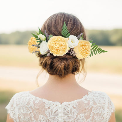 16pcs Peony Artificial Flowers Yellow Fake Peonies Bulks Silk Peonies Flowers Faux Peony Flowers Heads with Stems for Home DIY Wedding Party Festival Baby Shower Decorations (Light Yellow)