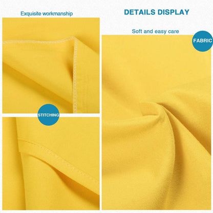 Pillow Cases Queen, Soft Microfiber Pillow Covers with Envelope Closure, Wrinkle Resistant Pillowcases, 2 Piece Set, 20x30, Yellow