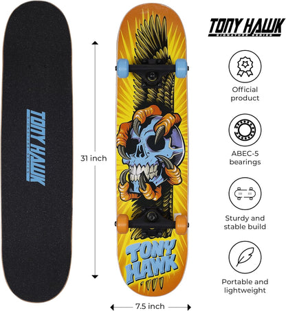 Tony Hawk - 31-Inch Signature Series 1 Skateboard, 9-Ply Maple Deck