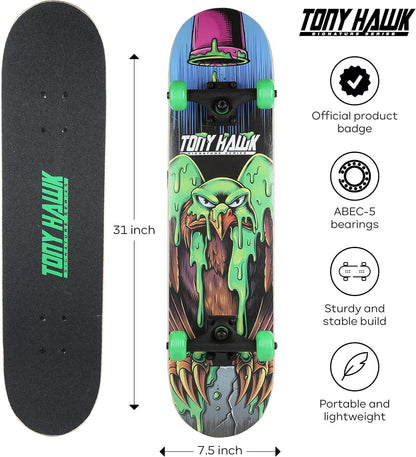 Tony Hawk - 31-Inch Signature Series 1 Skateboard, 9-Ply Maple Deck