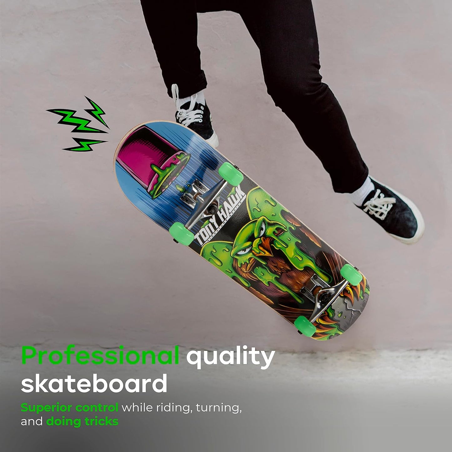 Tony Hawk - 31-Inch Signature Series 1 Skateboard, 9-Ply Maple Deck