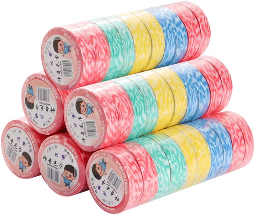 Compressed Washcloth Towels, 20 Pcs Mini, Pure Cotton, Portable, Disposable, Travel, Camping and Hiking, Red, Blue, Green, Yellow