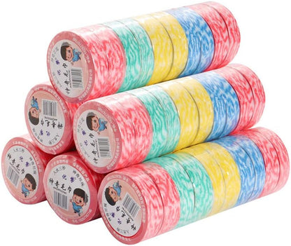 Compressed Washcloth Towels, 20 Pcs Mini, Pure Cotton, Portable, Disposable, Travel, Camping and Hiking, Red, Blue, Green, Yellow