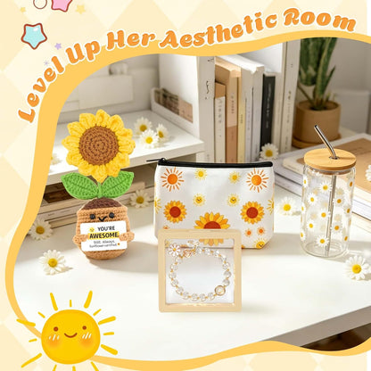 Sunshine Gifts for Teen Girls, Get Well Soon Care Package | 9-piece sunshine care package for teen girls, daughters, recovery, get well soon, birthday, sister or best friend
