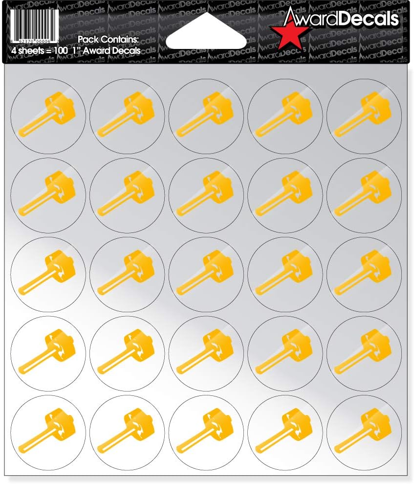 Sledgehammer (100 Stickers) (Yellow Gold on Clear)
