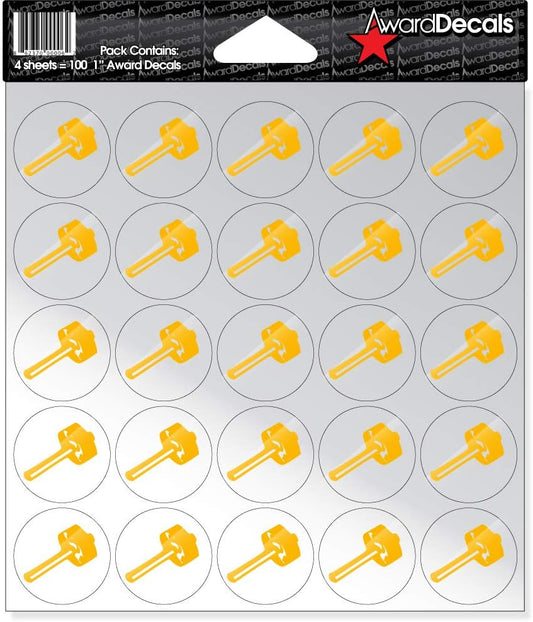 Sledgehammer (100 Stickers) (Yellow Gold on Clear)
