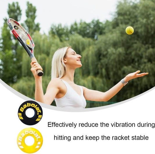 4 Piece Rubber Tire Shape Vibration Dampener Perdurable Tennis Racket Shock Absorber Soft Tennis Accessory Great for Tennis Players