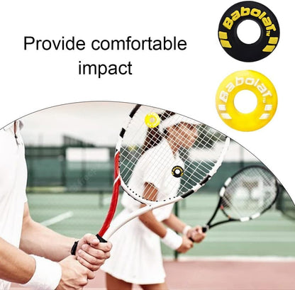 4 Piece Rubber Tire Shape Vibration Dampener Perdurable Tennis Racket Shock Absorber Soft Tennis Accessory Great for Tennis Players