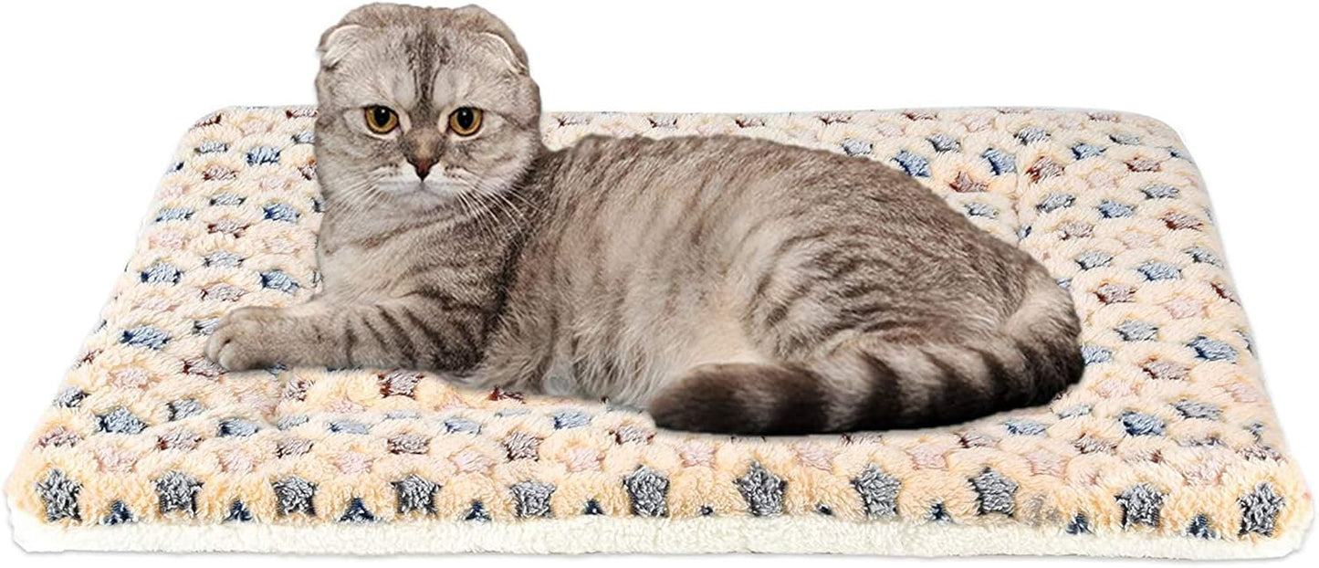 Pet Blanket Premium Fluffy Flannel Cushion Soft and Warm Mat for Dogs Cats(Star/Yellow,X-Large)