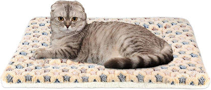 Pet Blanket Premium Fluffy Flannel Cushion Soft and Warm Mat for Dogs Cats(Star/Yellow,X-Large)