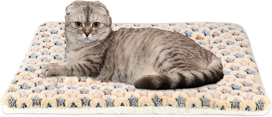 Pet Blanket Premium Fluffy Flannel Cushion Soft and Warm Mat for Dogs Cats(Star/Yellow,X-Large)