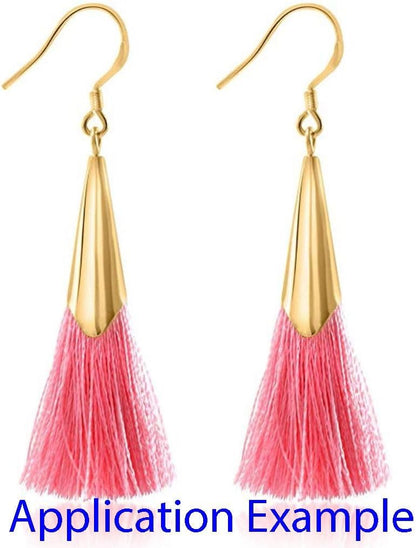 20pcs Adabele Real Gold Plated Sterling Silver Fish Earring Hooks, 21 Gauge | 18K Yellow Gold Plated 925 Silver Flat Fishhook Ear Wires, Open Loops to Attach Charms Gemstones Dangles