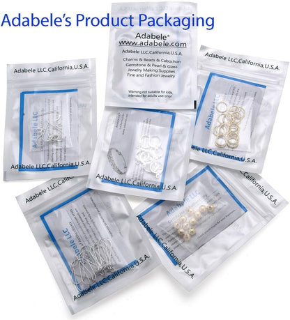 20pcs Adabele Real Gold Plated Sterling Silver Fish Earring Hooks, 21 Gauge | 18K Yellow Gold Plated 925 Silver Flat Fishhook Ear Wires, Open Loops to Attach Charms Gemstones Dangles