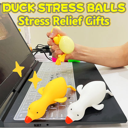 Duck Dough Ball Miniature Animals Figurines 1 Pack - Squishy Stress Balls for Adults - Squishy Ball, Soft Animal Squish Stress Ball, Ideal for Anxiety Relief, Improve Focus, Relax, Desk Decor
