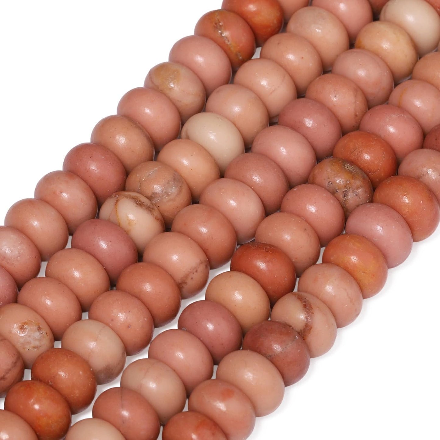 5x8mm Natural Green Lemon Jade Stone Rondelle Beads, 75PCS Spacer Round Loose Abacus Beads for Jewelry Making, Gemstone for Bracelet Necklace Earrings, Arts and Crafts - Colors C