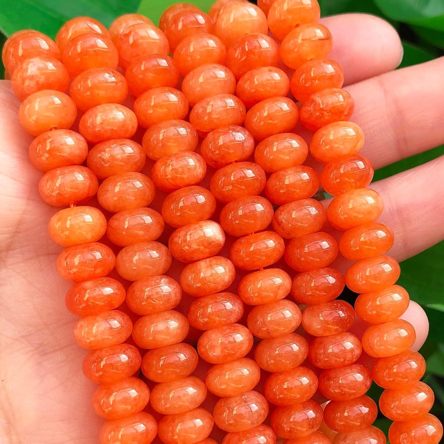 5x8mm Natural Green Lemon Jade Stone Rondelle Beads, 75PCS Spacer Round Loose Abacus Beads for Jewelry Making, Gemstone for Bracelet Necklace Earrings, Arts and Crafts - Colors C