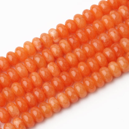 5x8mm Natural Green Lemon Jade Stone Rondelle Beads, 75PCS Spacer Round Loose Abacus Beads for Jewelry Making, Gemstone for Bracelet Necklace Earrings, Arts and Crafts - Colors C
