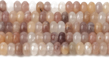 5x8mm Natural Green Lemon Jade Stone Rondelle Beads, 75PCS Spacer Round Loose Abacus Beads for Jewelry Making, Gemstone for Bracelet Necklace Earrings, Arts and Crafts - Colors C