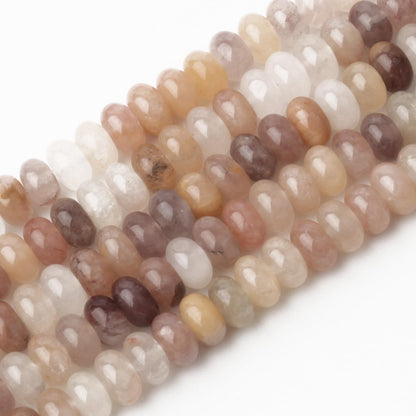 5x8mm Natural Green Lemon Jade Stone Rondelle Beads, 75PCS Spacer Round Loose Abacus Beads for Jewelry Making, Gemstone for Bracelet Necklace Earrings, Arts and Crafts - Colors C