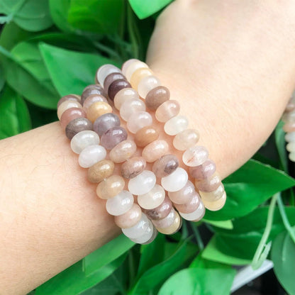 5x8mm Natural Green Lemon Jade Stone Rondelle Beads, 75PCS Spacer Round Loose Abacus Beads for Jewelry Making, Gemstone for Bracelet Necklace Earrings, Arts and Crafts - Colors C