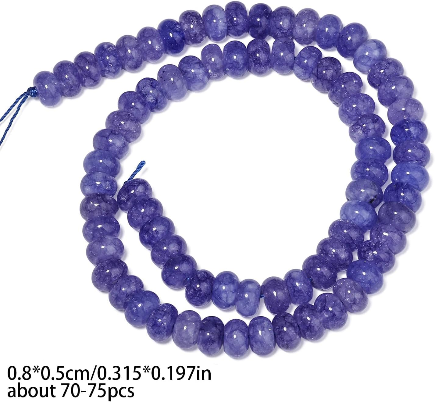 5x8mm Natural Green Lemon Jade Stone Rondelle Beads, 75PCS Spacer Round Loose Abacus Beads for Jewelry Making, Gemstone for Bracelet Necklace Earrings, Arts and Crafts - Colors C