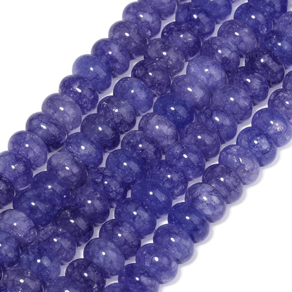 5x8mm Natural Green Lemon Jade Stone Rondelle Beads, 75PCS Spacer Round Loose Abacus Beads for Jewelry Making, Gemstone for Bracelet Necklace Earrings, Arts and Crafts - Colors C