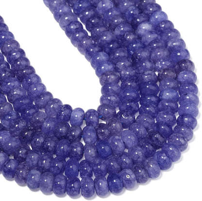 5x8mm Natural Green Lemon Jade Stone Rondelle Beads, 75PCS Spacer Round Loose Abacus Beads for Jewelry Making, Gemstone for Bracelet Necklace Earrings, Arts and Crafts - Colors C