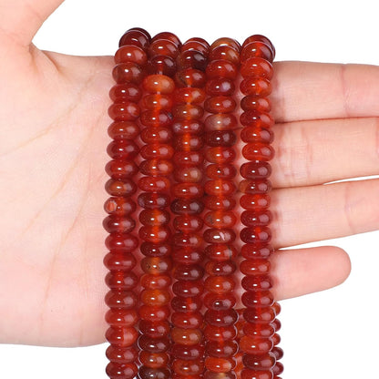 5x8mm Natural Green Lemon Jade Stone Rondelle Beads, 75PCS Spacer Round Loose Abacus Beads for Jewelry Making, Gemstone for Bracelet Necklace Earrings, Arts and Crafts - Colors C