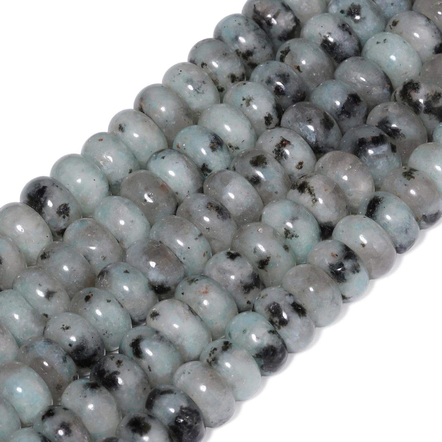 5x8mm Natural Green Lemon Jade Stone Rondelle Beads, 75PCS Spacer Round Loose Abacus Beads for Jewelry Making, Gemstone for Bracelet Necklace Earrings, Arts and Crafts - Colors C